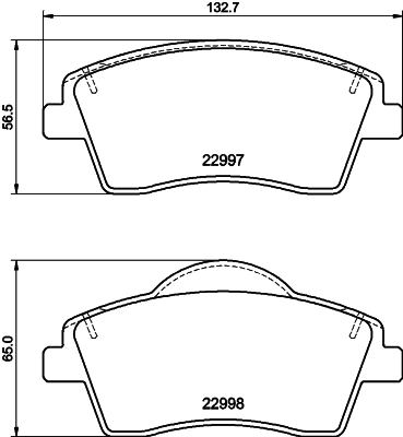 Brake Pad Set, disc brake - 8DB 355 040-351 HELLA