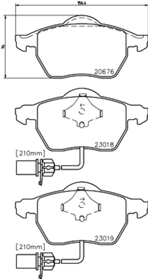 Brake Pad Set, disc brake - 8DB 355 010-731 HELLA