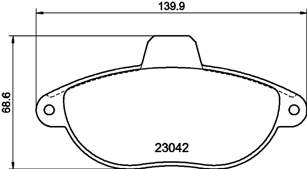Brake Pad Set, disc brake - 8DB 355 019-251 HELLA