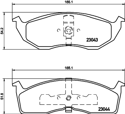 Brake Pad Set, disc brake - 8DB 355 007-941 HELLA