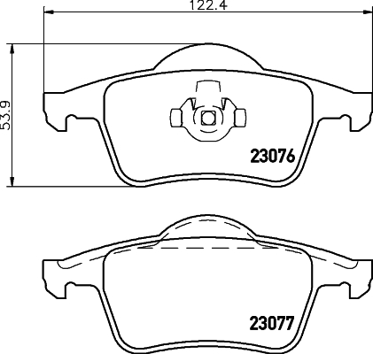 Kit pastiglie freno, Freno a disco - 8DB 355 008-871 HELLA