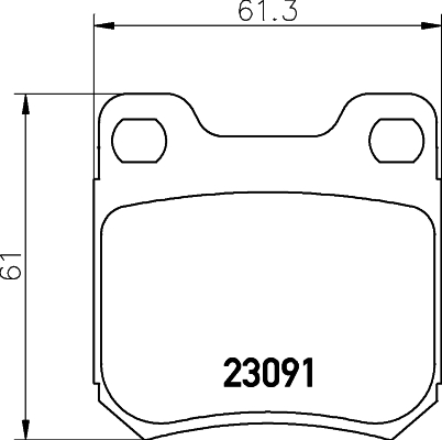 Brake Pad Set, disc brake - 8DB 355 009-041 HELLA