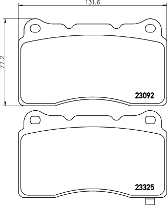 Brake Pad Set, disc brake - 8DB 355 006-601 HELLA