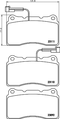 Brake Pad Set, disc brake - 8DB 355 018-361 HELLA