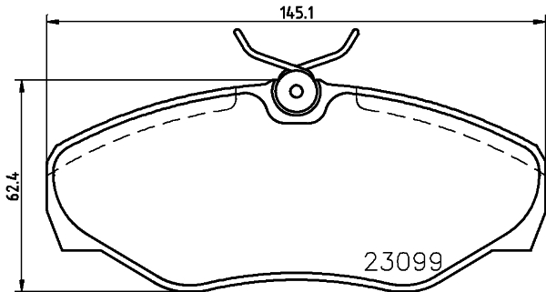 Brake Pad Set, disc brake - 8DB 355 011-091 HELLA