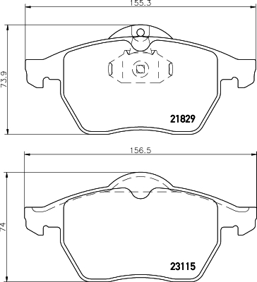 Brake Pad Set, disc brake - 8DB 355 007-771 HELLA