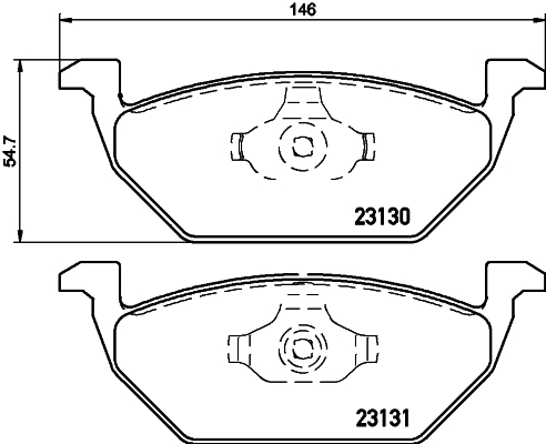 Kit pastiglie freno, Freno a disco - 8DB 355 008-591 HELLA