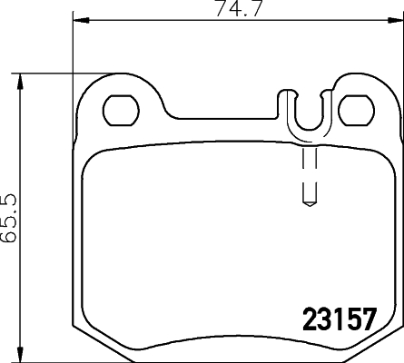 Brake Pad Set, disc brake - 8DB 355 008-831 HELLA