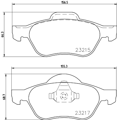 Brake Pad Set, disc brake - 8DB 355 009-091 HELLA