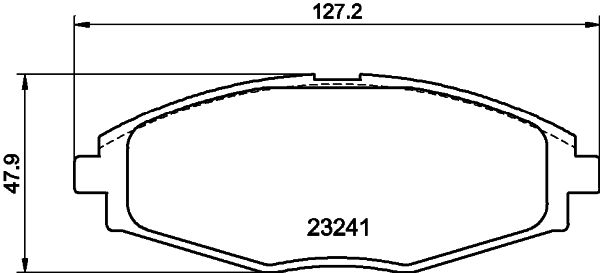Brake Pad Set, disc brake - 8DB 355 017-021 HELLA