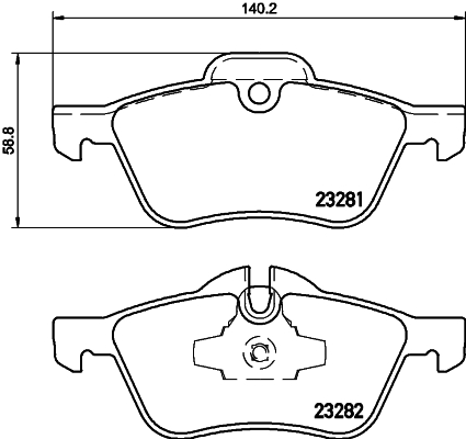 Brake Pad Set, disc brake - 8DB 355 009-171 HELLA