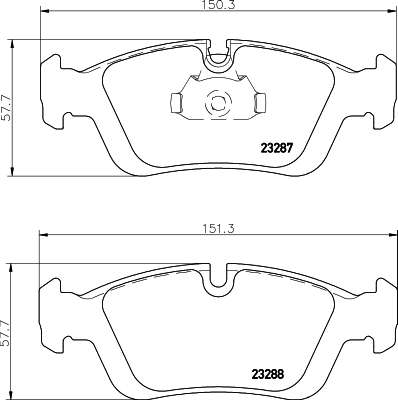 Brake Pad Set, disc brake - 8DB 355 008-741 HELLA