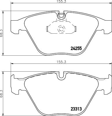 Brake Pad Set, disc brake - 8DB 355 013-931 HELLA