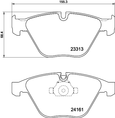 Brake Pad Set, disc brake - 8DB 355 039-241 HELLA