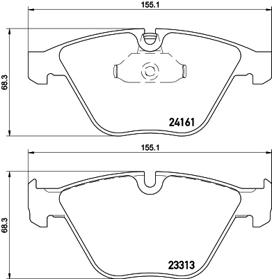 Brake Pad Set, disc brake - 8DB 355 015-601 HELLA
