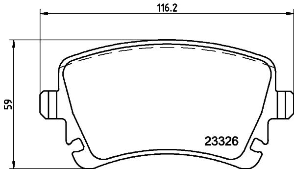 Brake Pad Set, disc brake - 8DB 355 011-641 HELLA