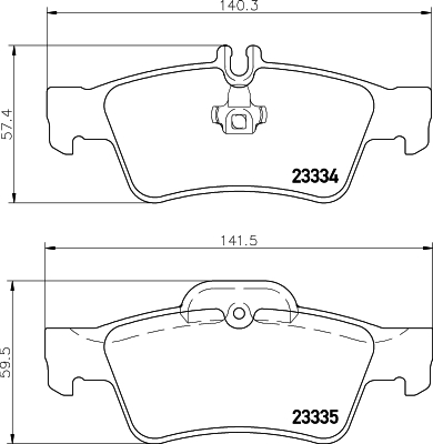Brake Pad Set, disc brake - 8DB 355 018-751 HELLA