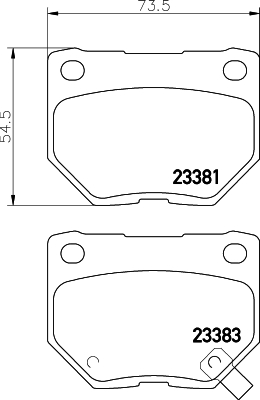 Brake Pad Set, disc brake - 8DB 355 011-601 HELLA