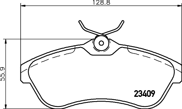 Brake Pad Set, disc brake - 8DB 355 009-321 HELLA
