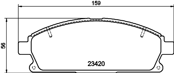 Brake Pad Set, disc brake - 8DB 355 021-651 HELLA