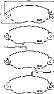 Kit pastiglie freno, Freno a disco - 8DB 355 010-531 HELLA