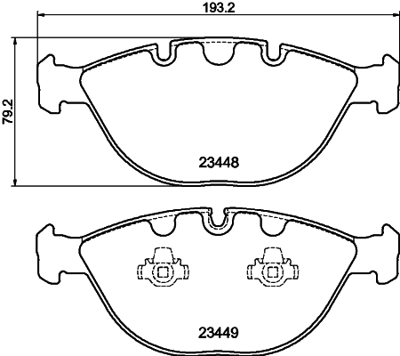 Brake Pad Set, disc brake - 8DB 355 009-921 HELLA