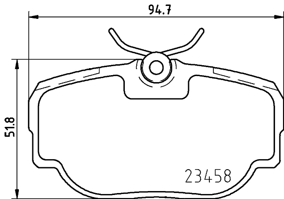 Bremsbelagsatz, Scheibenbremse - 8DB 355 009-541 HELLA