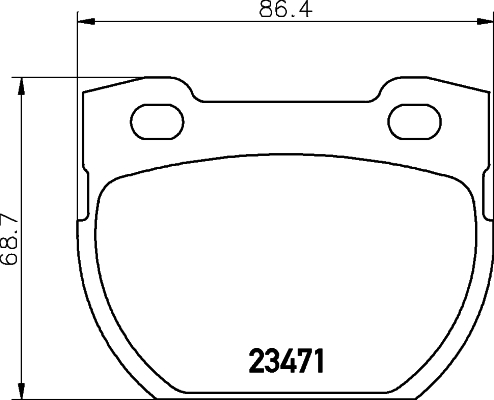 Brake Pad Set, disc brake - 8DB 355 010-921 HELLA