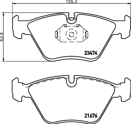 Kit pastiglie freno, Freno a disco - 8DB 355 009-651 HELLA