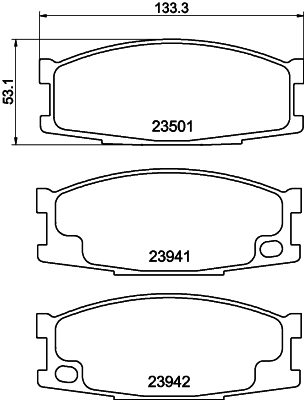 Brake Pad Set, disc brake - 8DB 355 010-561 HELLA