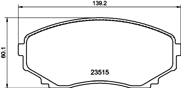 Brake Pad Set, disc brake - 8DB 355 009-641 HELLA