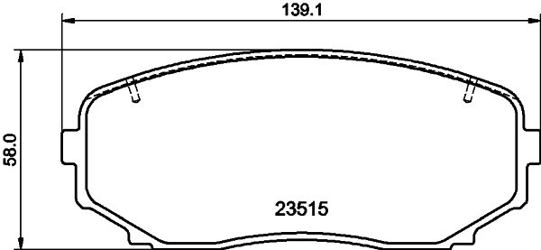 Brake Pad Set, disc brake - 8DB 355 032-941 HELLA