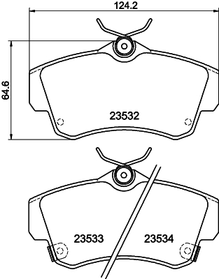 Brake Pad Set, disc brake - 8DB 355 018-651 HELLA