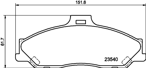 Brake Pad Set, disc brake - 8DB 355 009-751 HELLA