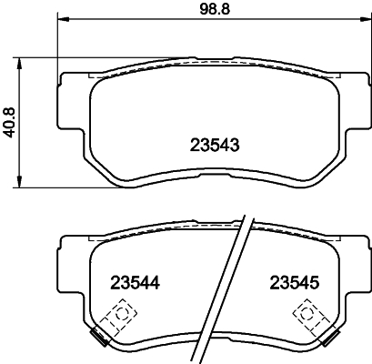 Kit pastiglie freno, Freno a disco - 8DB 355 009-971 HELLA