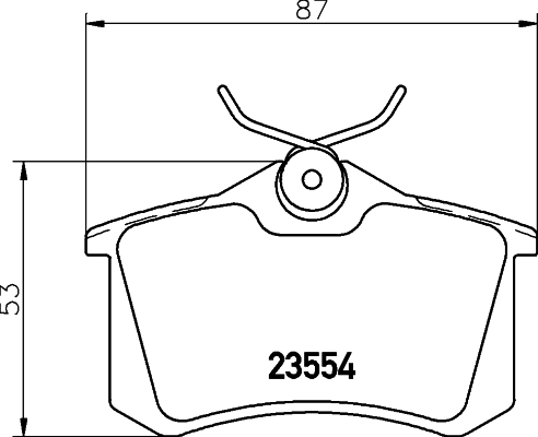 Brake Pad Set, disc brake - 8DB 355 018-111 HELLA