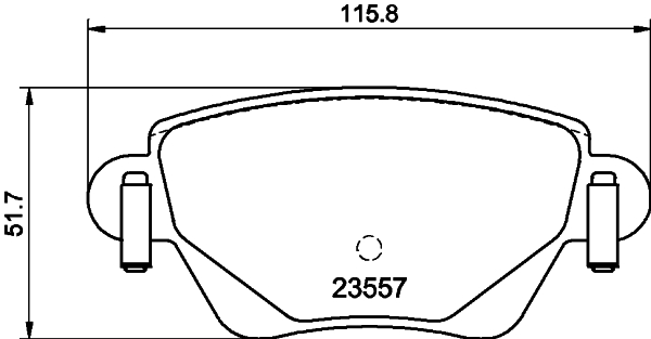 Brake Pad Set, disc brake - 8DB 355 012-211 HELLA