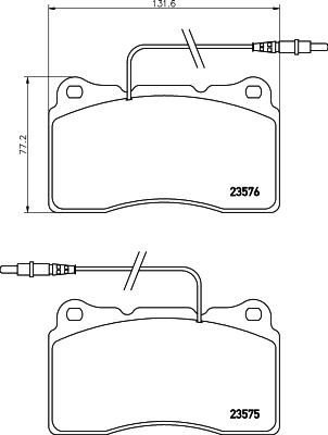 Brake Pad Set, disc brake - 8DB 355 018-671 HELLA