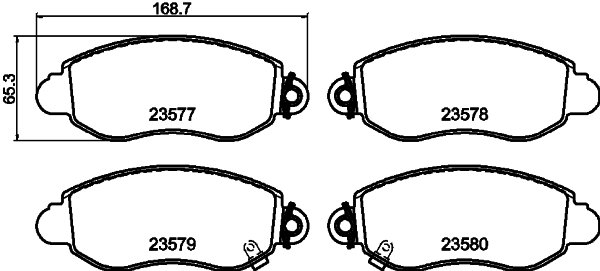 Brake Pad Set, disc brake - 8DB 355 019-361 HELLA
