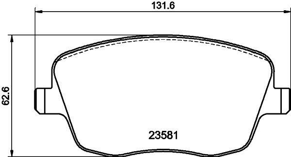 Brake Pad Set, disc brake - 8DB 355 018-801 HELLA