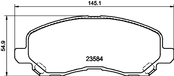 Brake Pad Set, disc brake - 8DB 355 009-671 HELLA