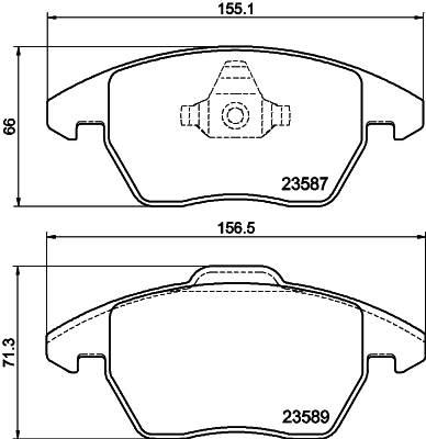 Brake Pad Set, disc brake - 8DB 355 014-511 HELLA