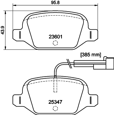 Brake Pad Set, disc brake - 8DB 355 031-561 HELLA