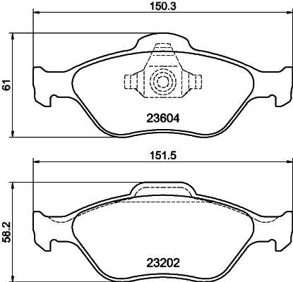Kit pastiglie freno, Freno a disco - 8DB 355 008-901 HELLA
