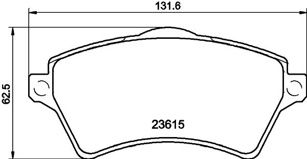 Brake Pad Set, disc brake - 8DB 355 009-761 HELLA