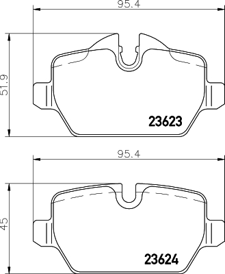 Brake Pad Set, disc brake - 8DB 355 011-271 HELLA