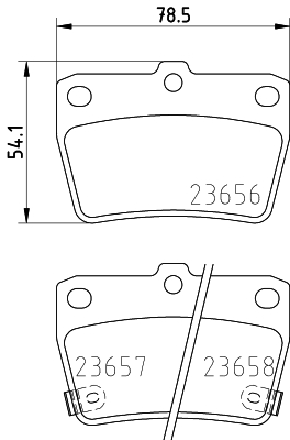 Brake Pad Set, disc brake - 8DB 355 010-521 HELLA