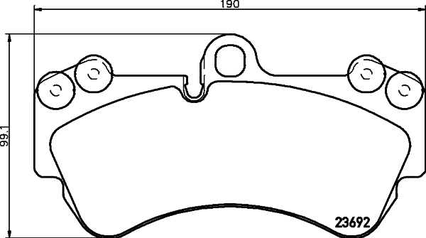 Brake Pad Set, disc brake - 8DB 355 018-701 HELLA