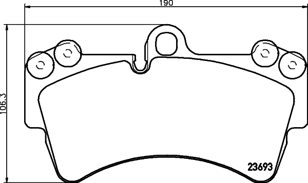 Brake Pad Set, disc brake - 8DB 355 018-691 HELLA