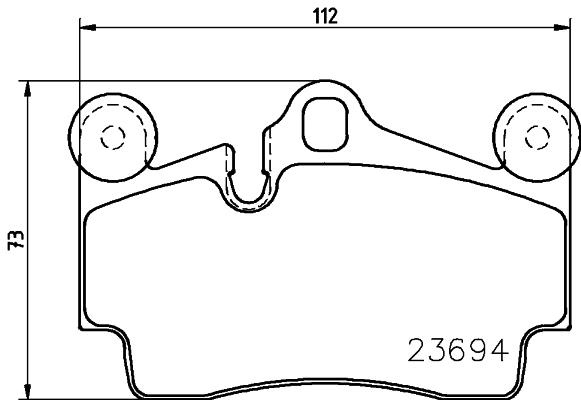 Brake Pad Set, disc brake - 8DB 355 018-711 HELLA